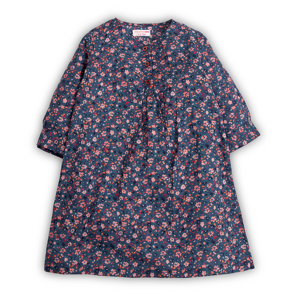 Navy Floral Printed Top