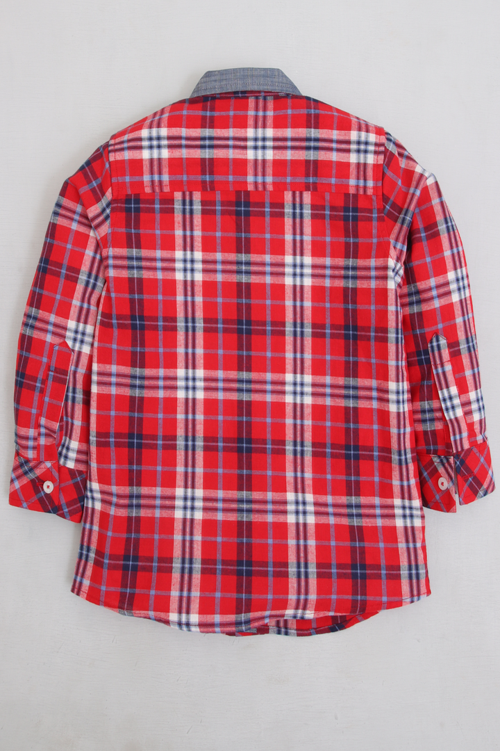 Red & Navy Check Shirt