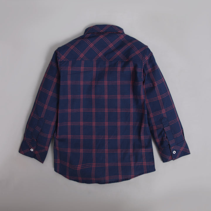 Navy Check Shirt