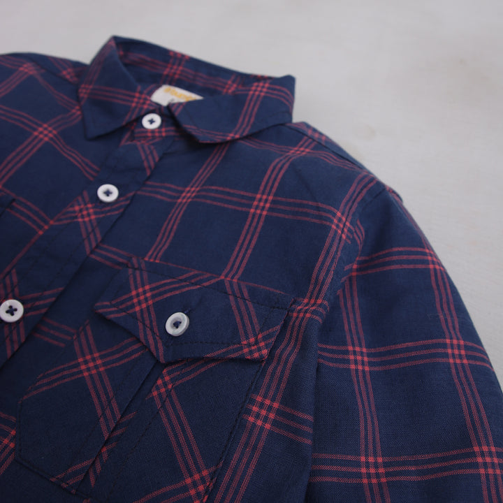 Navy Check Shirt