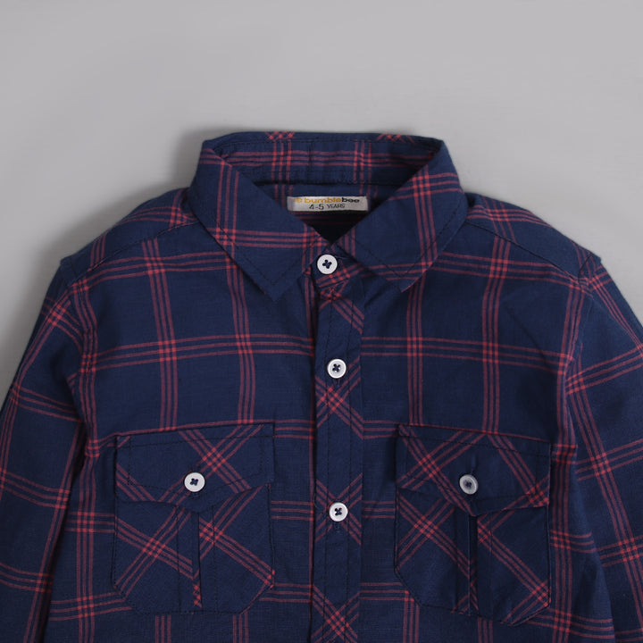 Navy Check Shirt