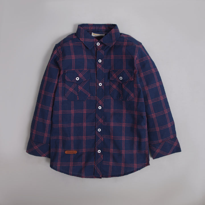 Navy Check Shirt