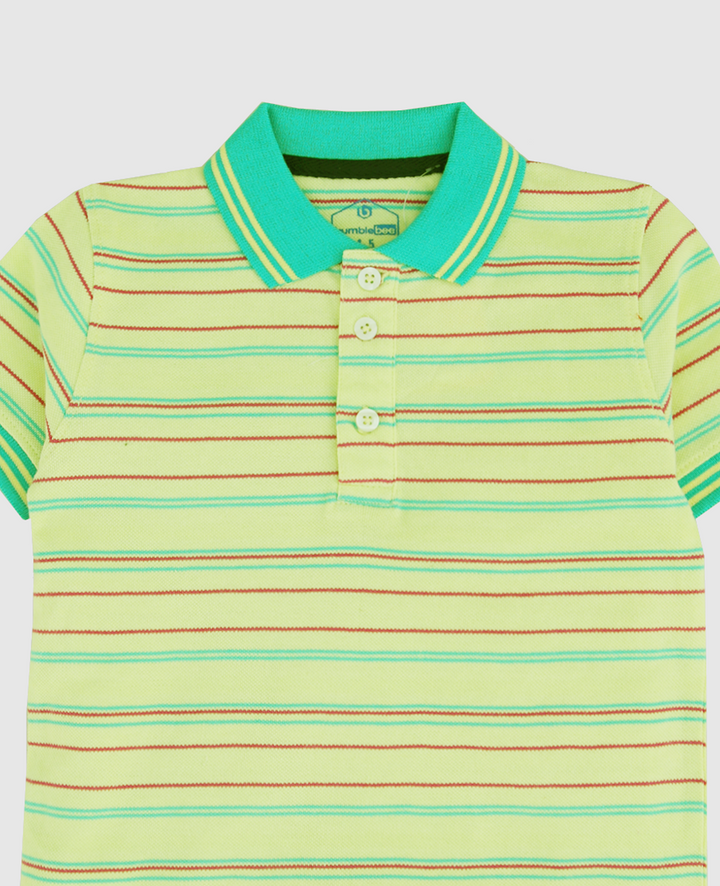 Yellow Striped Polo