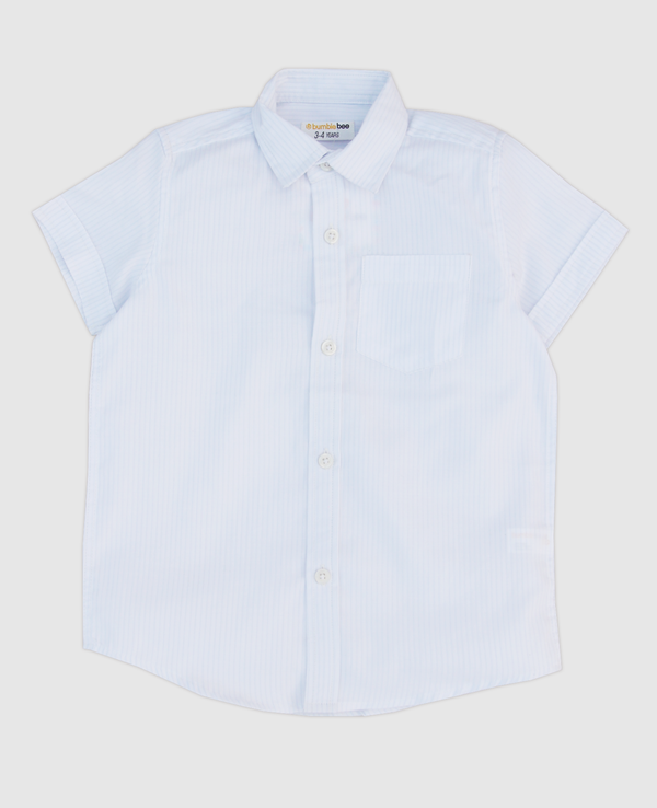 White Short Sleeves Casual  Shirt