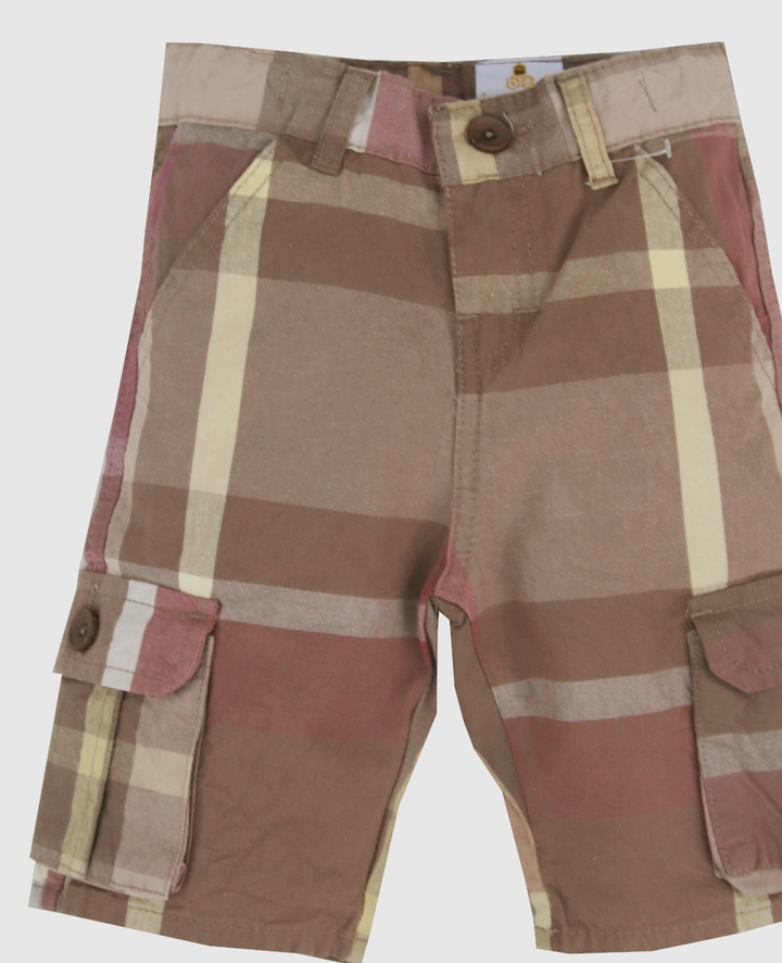 Brown Check  Shorts