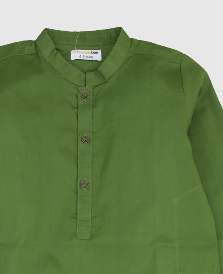 Plain Green Kurta