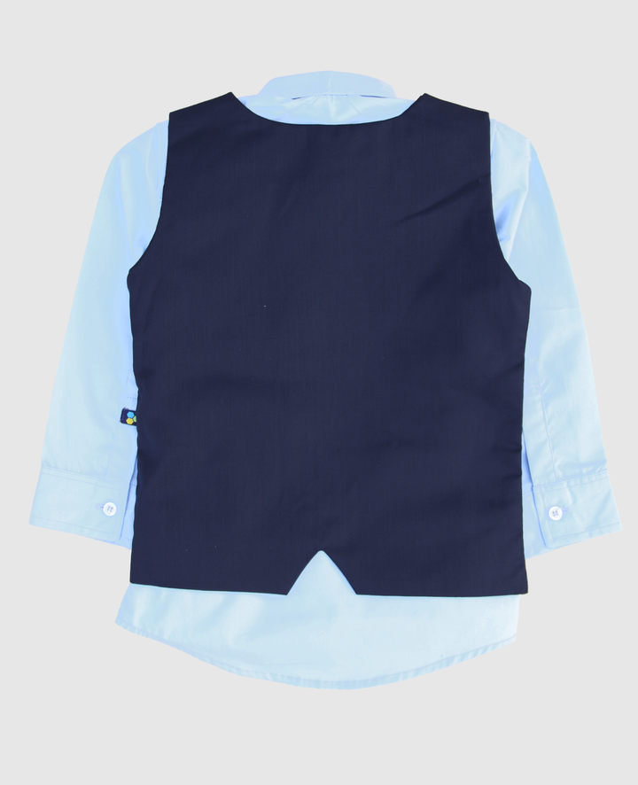 Sky Shirt with Waistcoat set