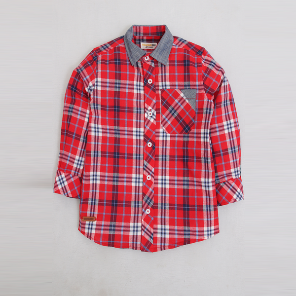 Red & Navy Check Shirt