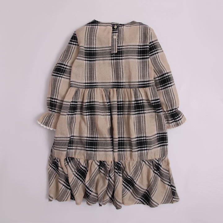 Brown Check Dress