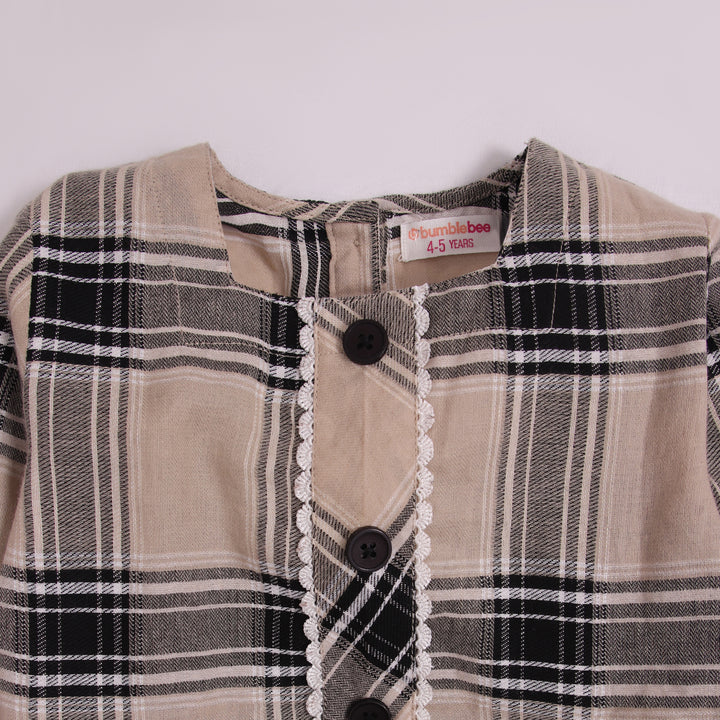 Brown Check Dress